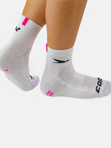 CORK PADEL STRØMPER - HVID/PINK