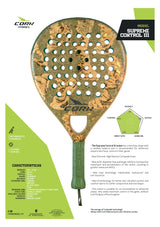 CORK PADEL - SUPREME CONTROL III (355-367g)
