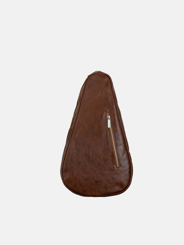 CORK PADEL BAT COVER I LÆDER - BRUN (GULD)