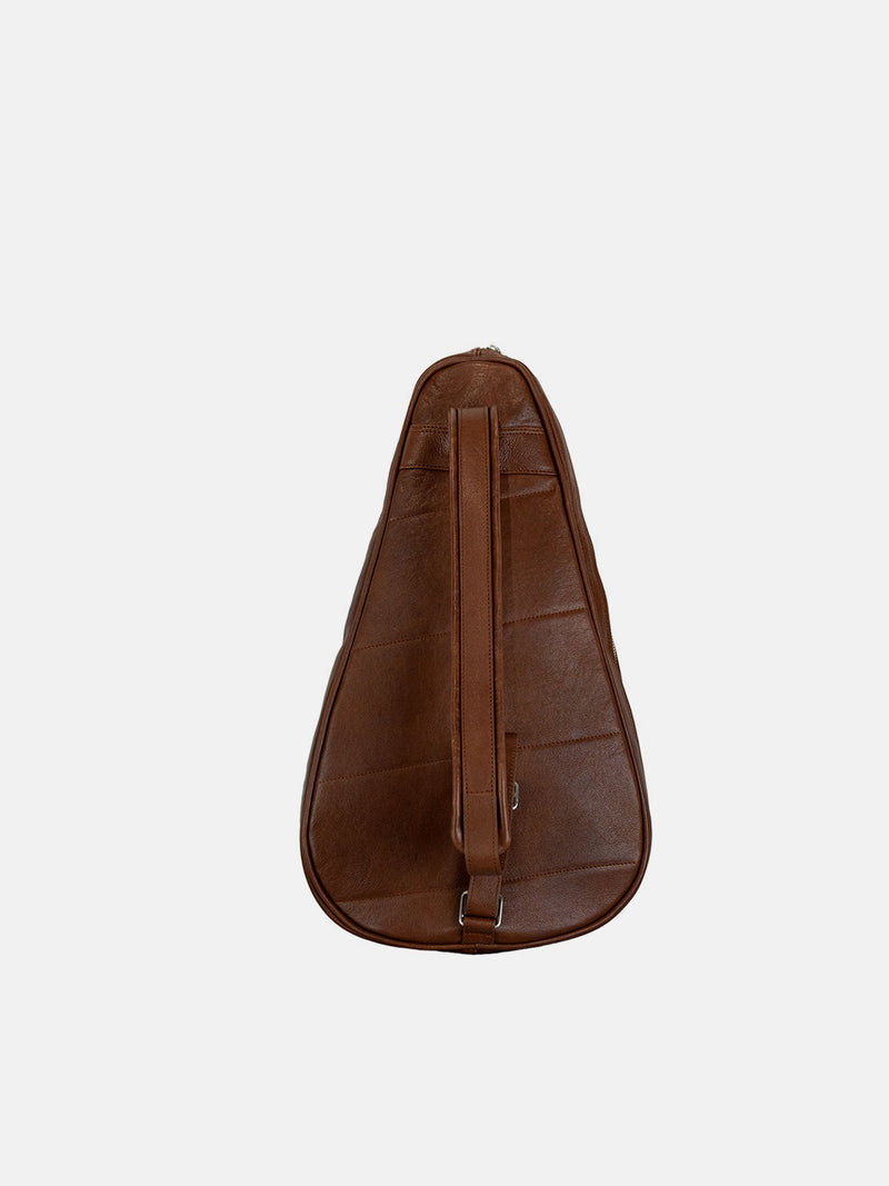 CORK PADEL BAT COVER I LÆDER - BRUN (GULD)