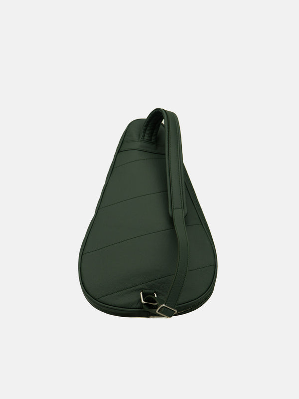 CORK PADEL BAT COVER I LÆDER - GRØN (SØLV)