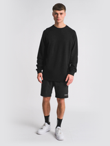 KISSPADEL RUNDHALSET SWEATSHIRT - SORT