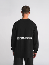 KISSPADEL RUNDHALSET SWEATSHIRT - SORT