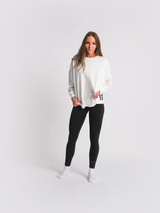 KISSPADEL CROPPED CREW NECK - HVID