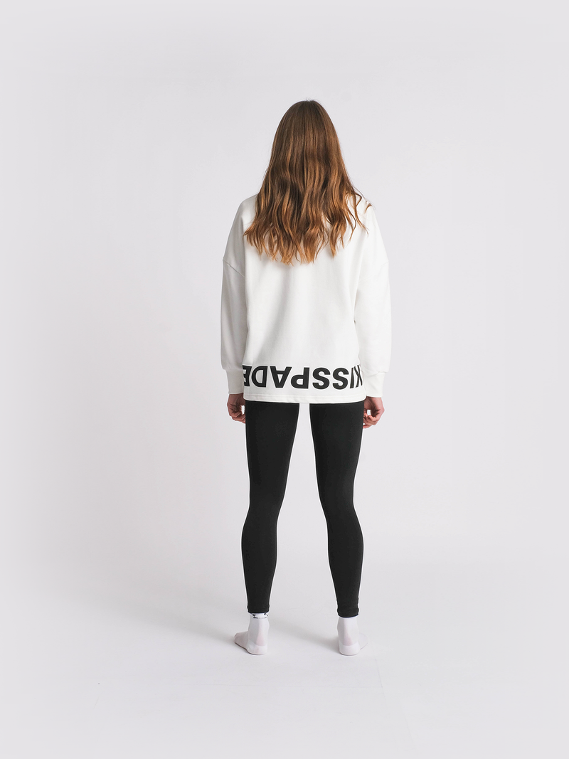 KISSPADEL CROPPED CREW NECK - HVID