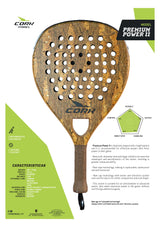 CORK PADEL - PREMIUM POWER II (355-370g)