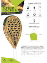 CORK PADEL - SUPREME CONTROL IV (350-365g)