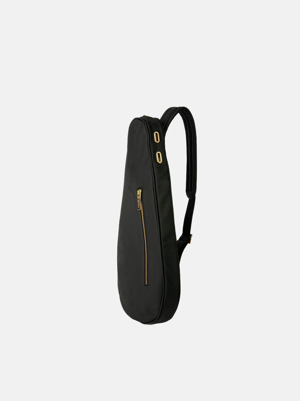 CORK PADEL BAT COVER I LÆDER - SORT (GULD)